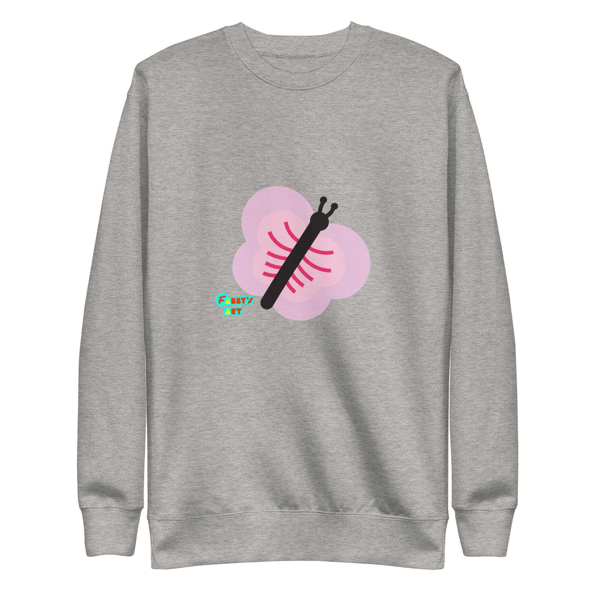 Pink butterfly, Unisex Premium Sweatshirt