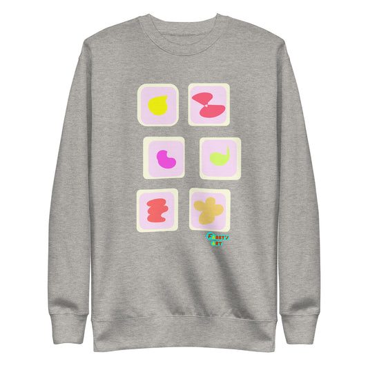 Pink squares in motion, Unisex Premium Sweatshirt