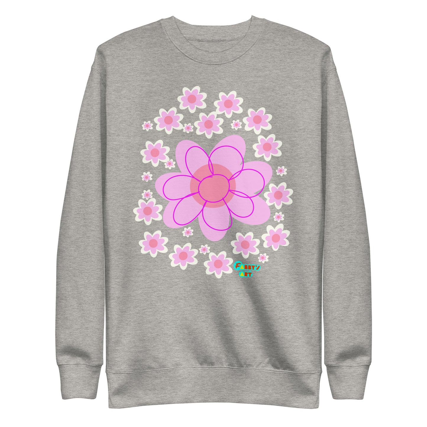 Pink Flower, Unisex Premium Sweatshirt