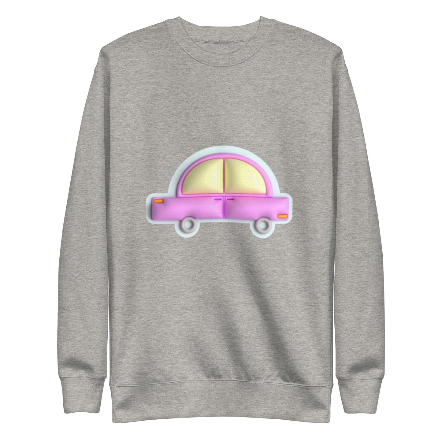 Pink car in blue, Unisex Premium Sweatshirt