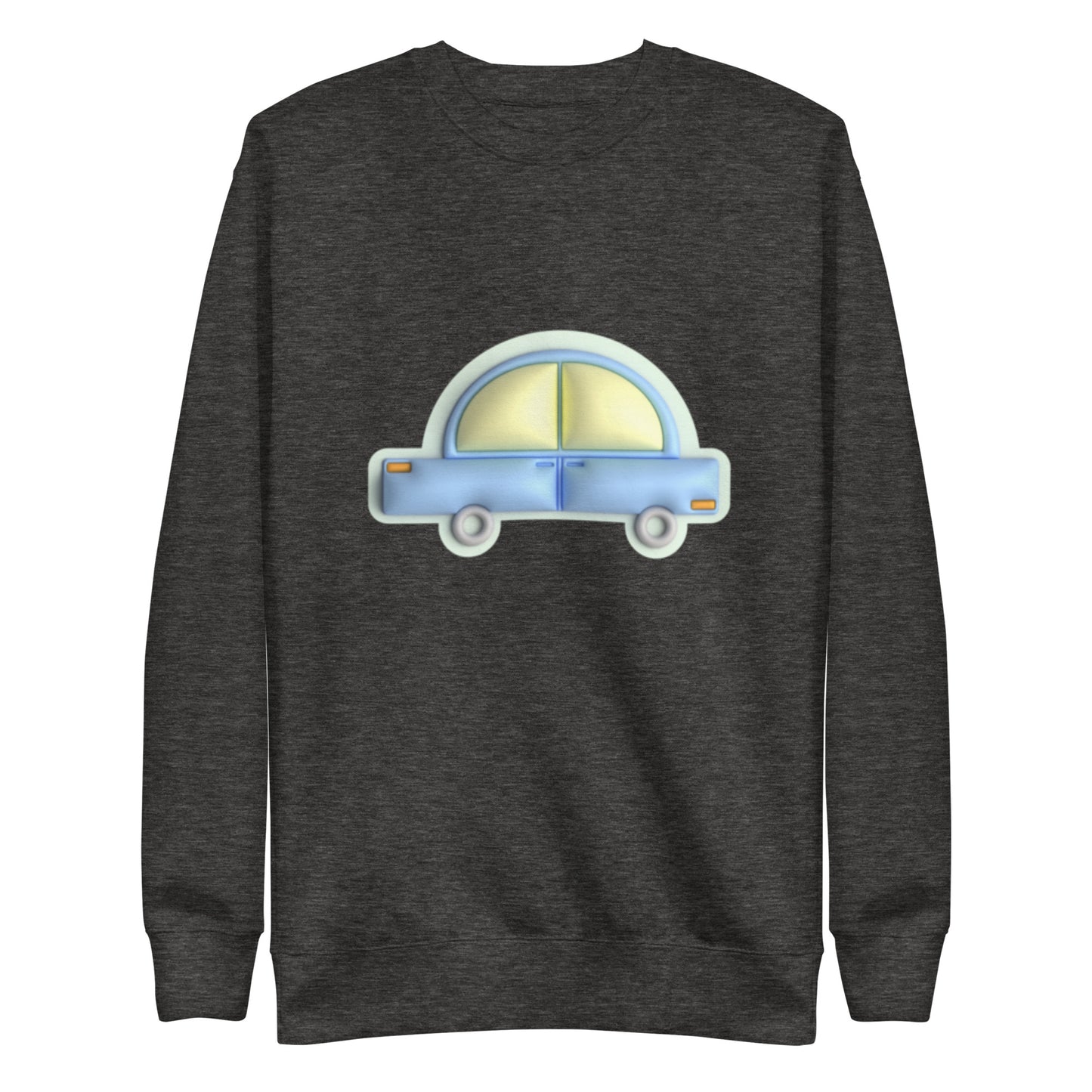 Blue car in green, Unisex Premium Sweatshirt