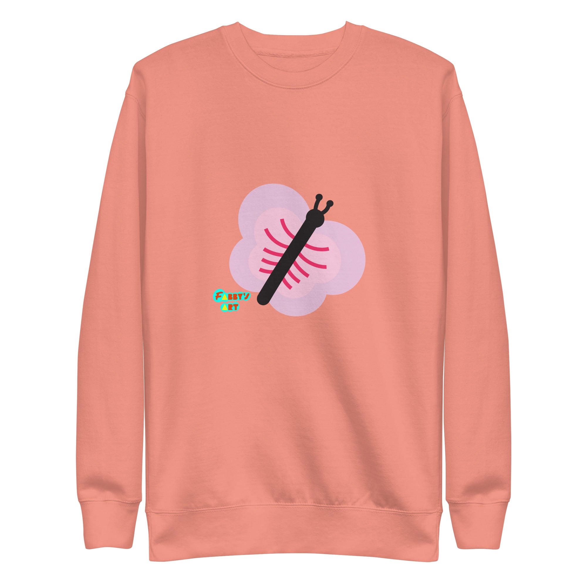 Pink butterfly, Unisex Premium Sweatshirt