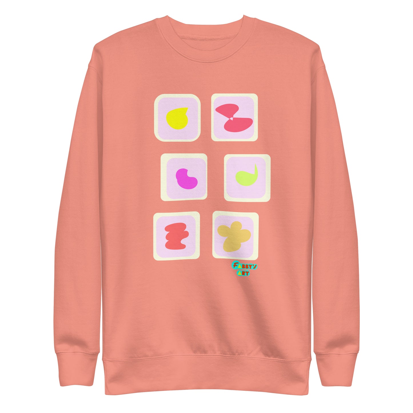 Pink squares in motion, Unisex Premium Sweatshirt