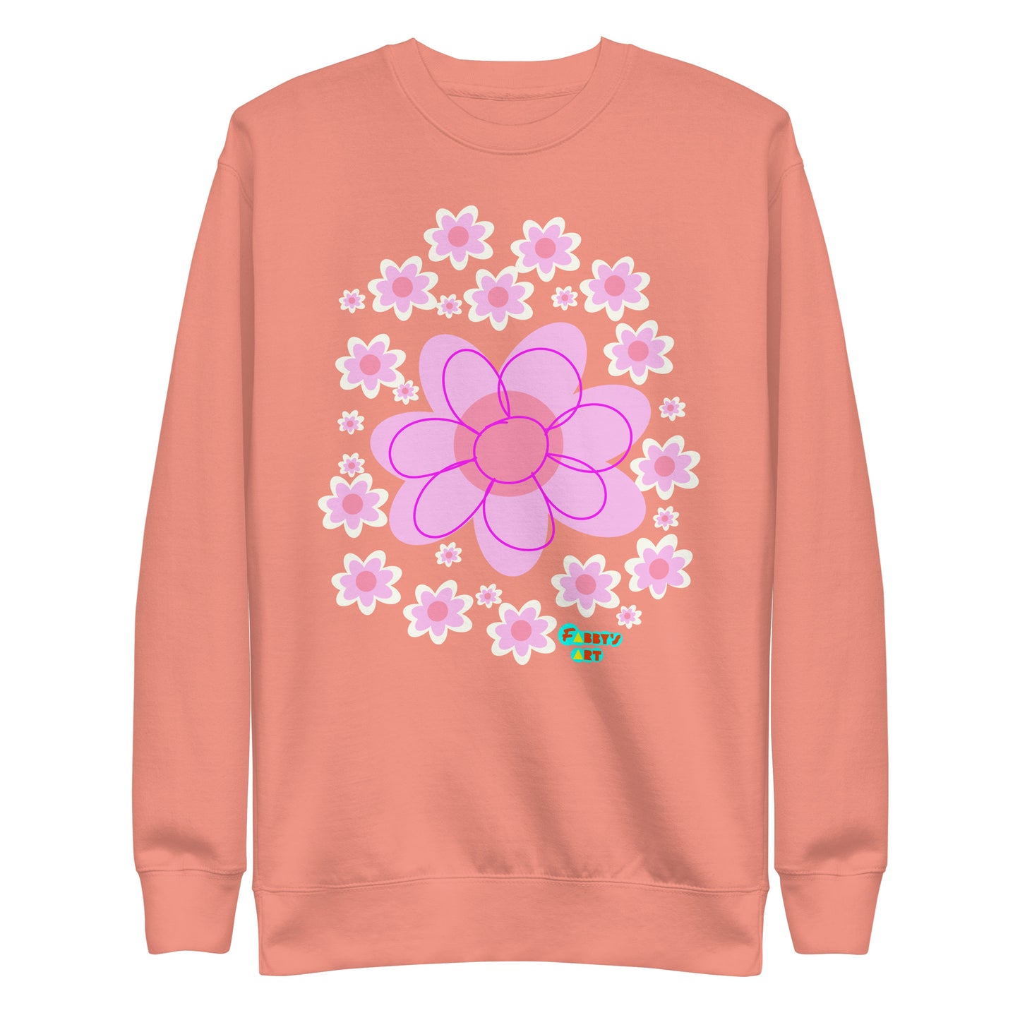 Pink Flower, Unisex Premium Sweatshirt