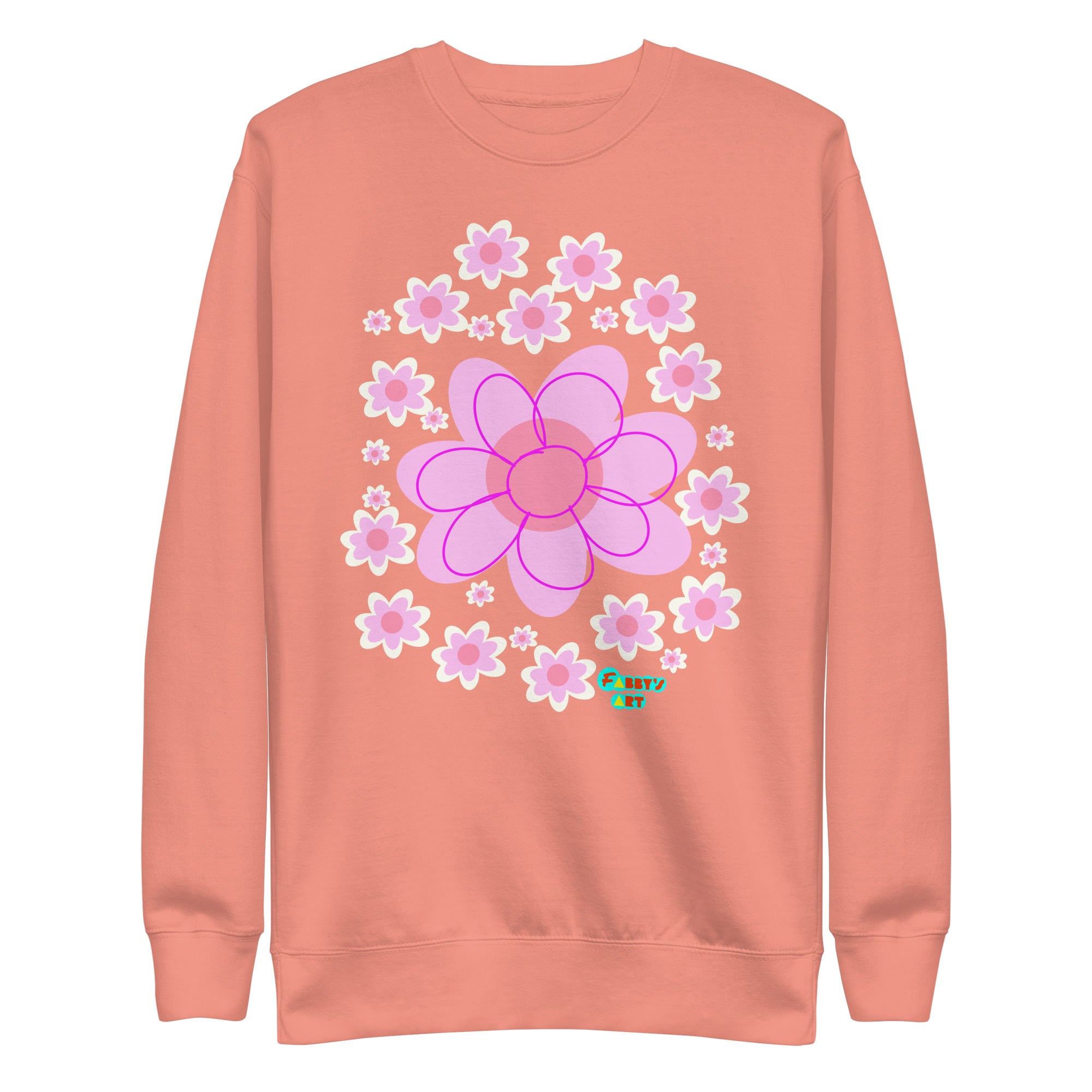 Pink Flower, Unisex Premium Sweatshirt