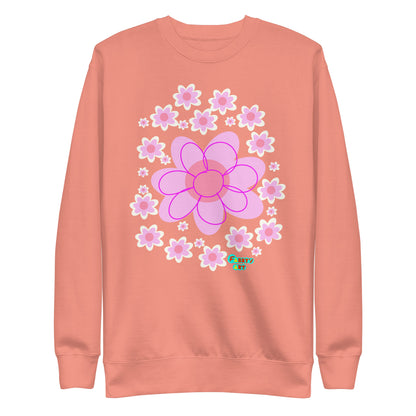 Pink Flower, Unisex Premium Sweatshirt