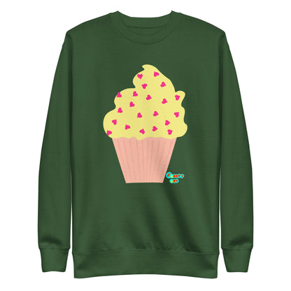 Yellow cupcake, Unisex Premium Sweatshirt