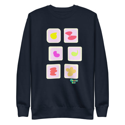 Pink squares in motion, Unisex Premium Sweatshirt