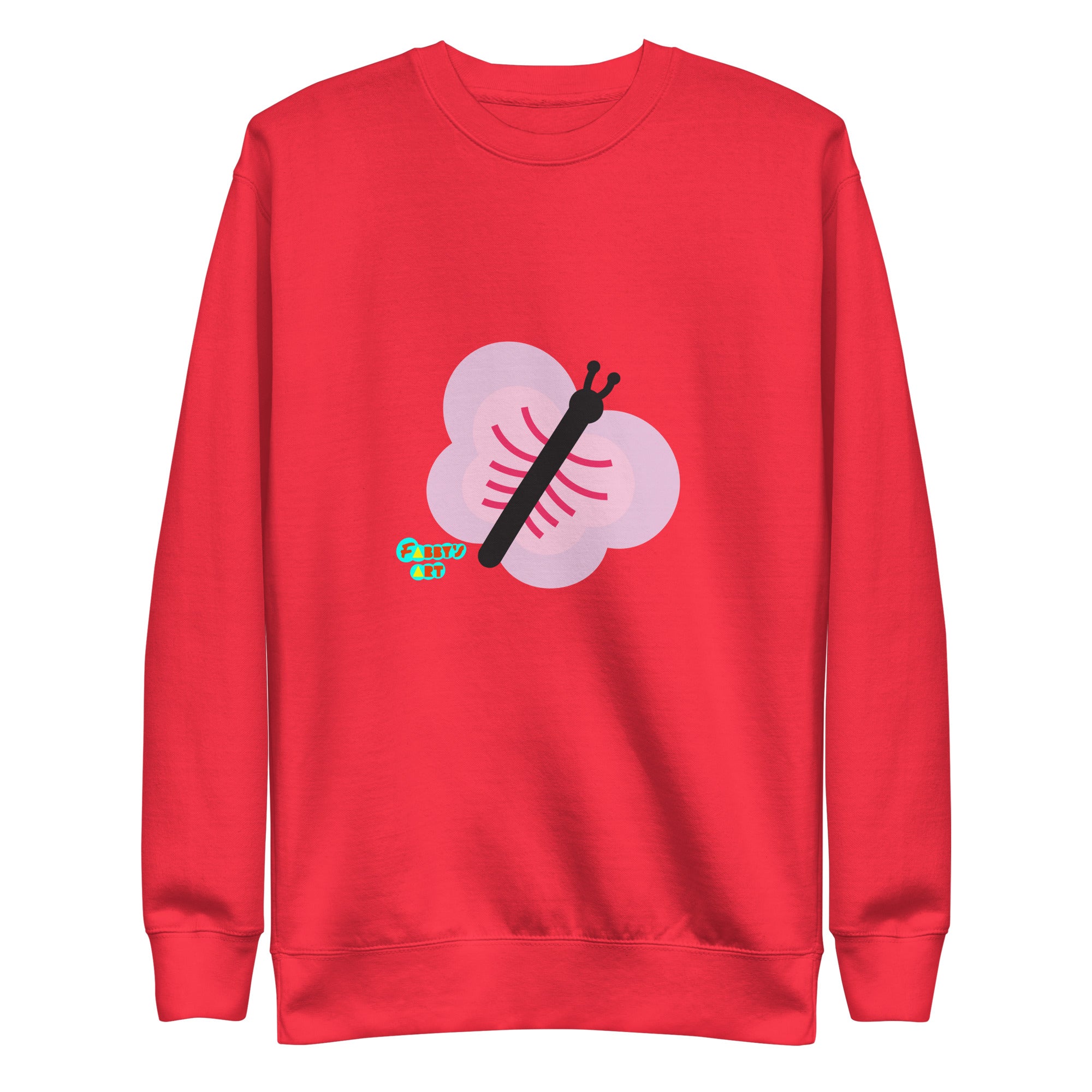 Pink butterfly, Unisex Premium Sweatshirt