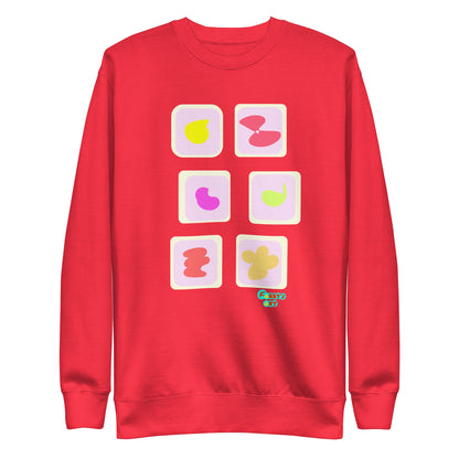 Pink squares in motion, Unisex Premium Sweatshirt