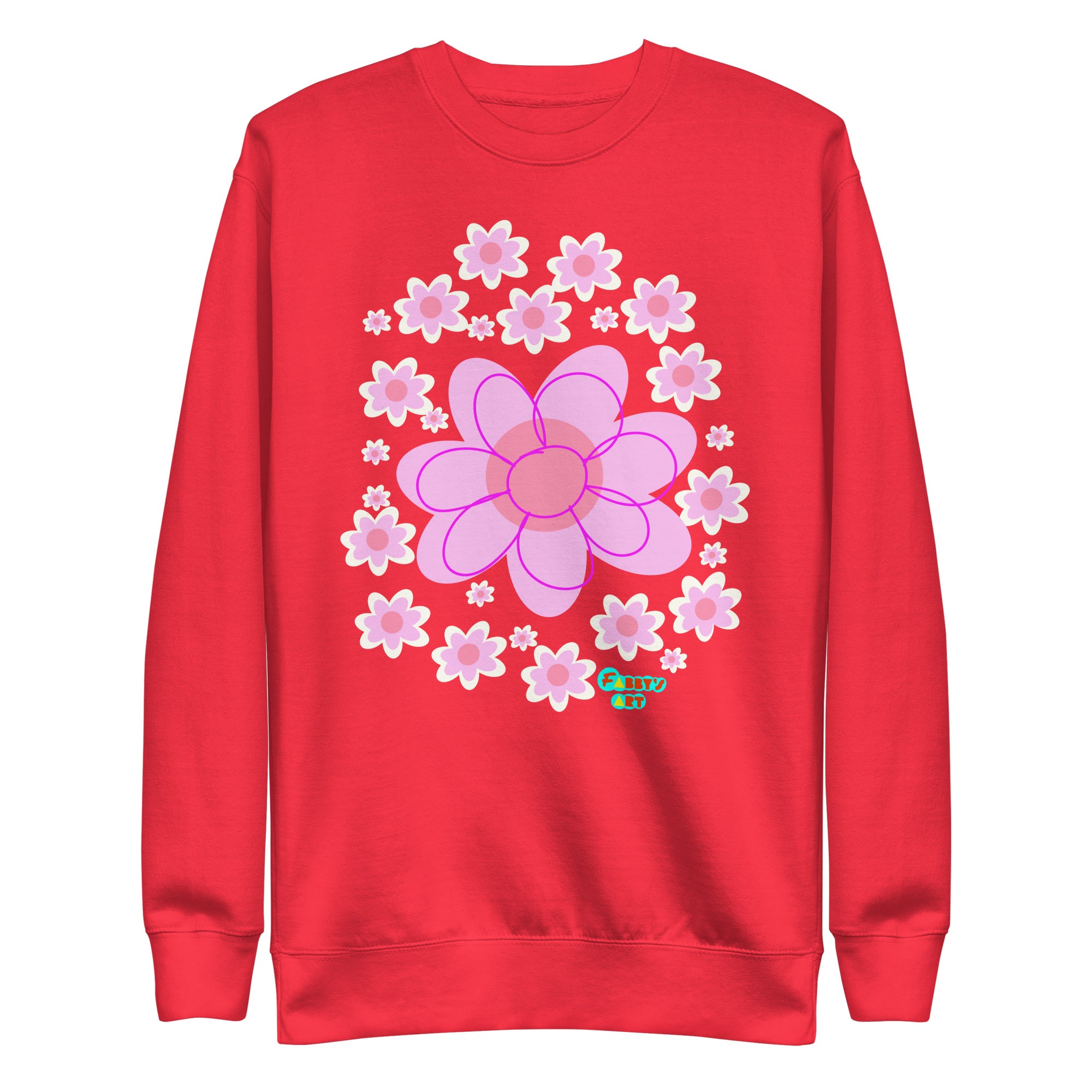 Pink Flower, Unisex Premium Sweatshirt