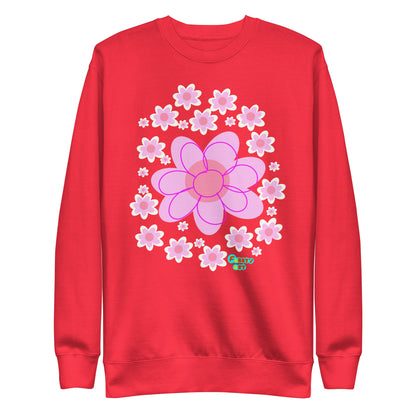 Pink Flower, Unisex Premium Sweatshirt