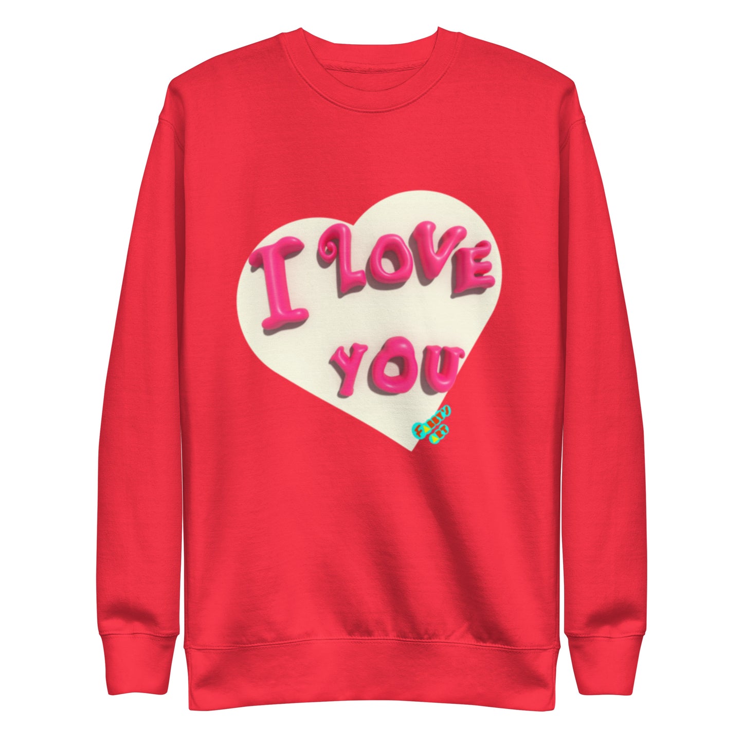 I love you heart, Unisex Premium Sweatshirt