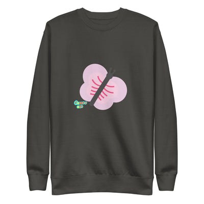 Pink butterfly, Unisex Premium Sweatshirt
