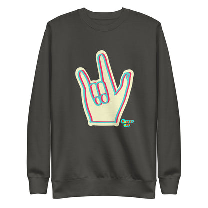 I love you sign language, Unisex Premium Sweatshirt