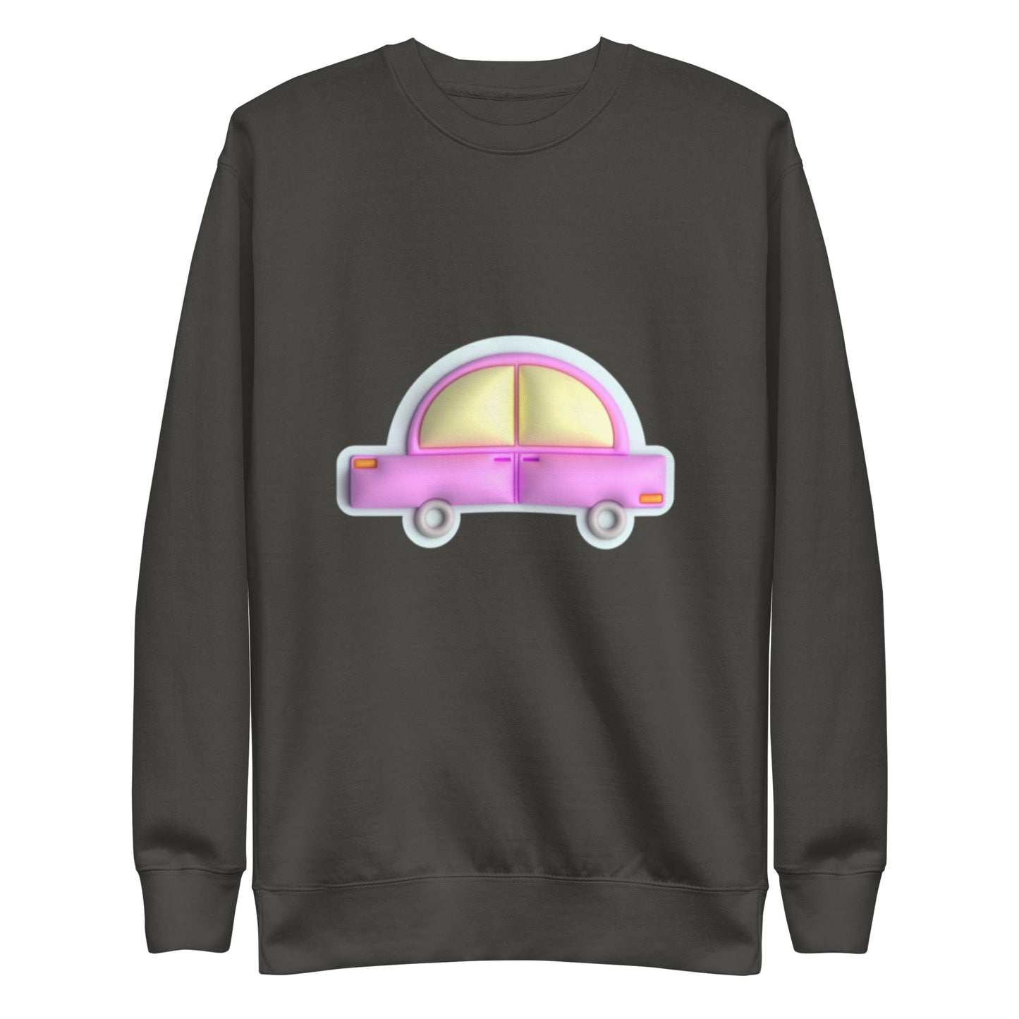 Pink car in blue, Unisex Premium Sweatshirt