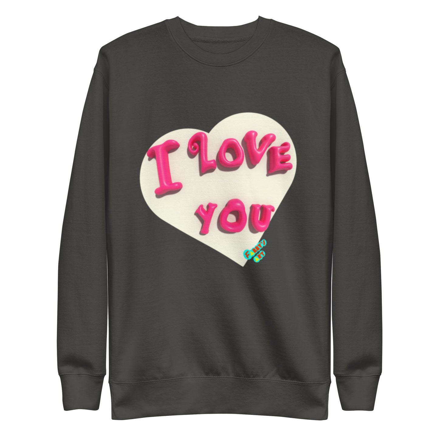 I love you heart, Unisex Premium Sweatshirt