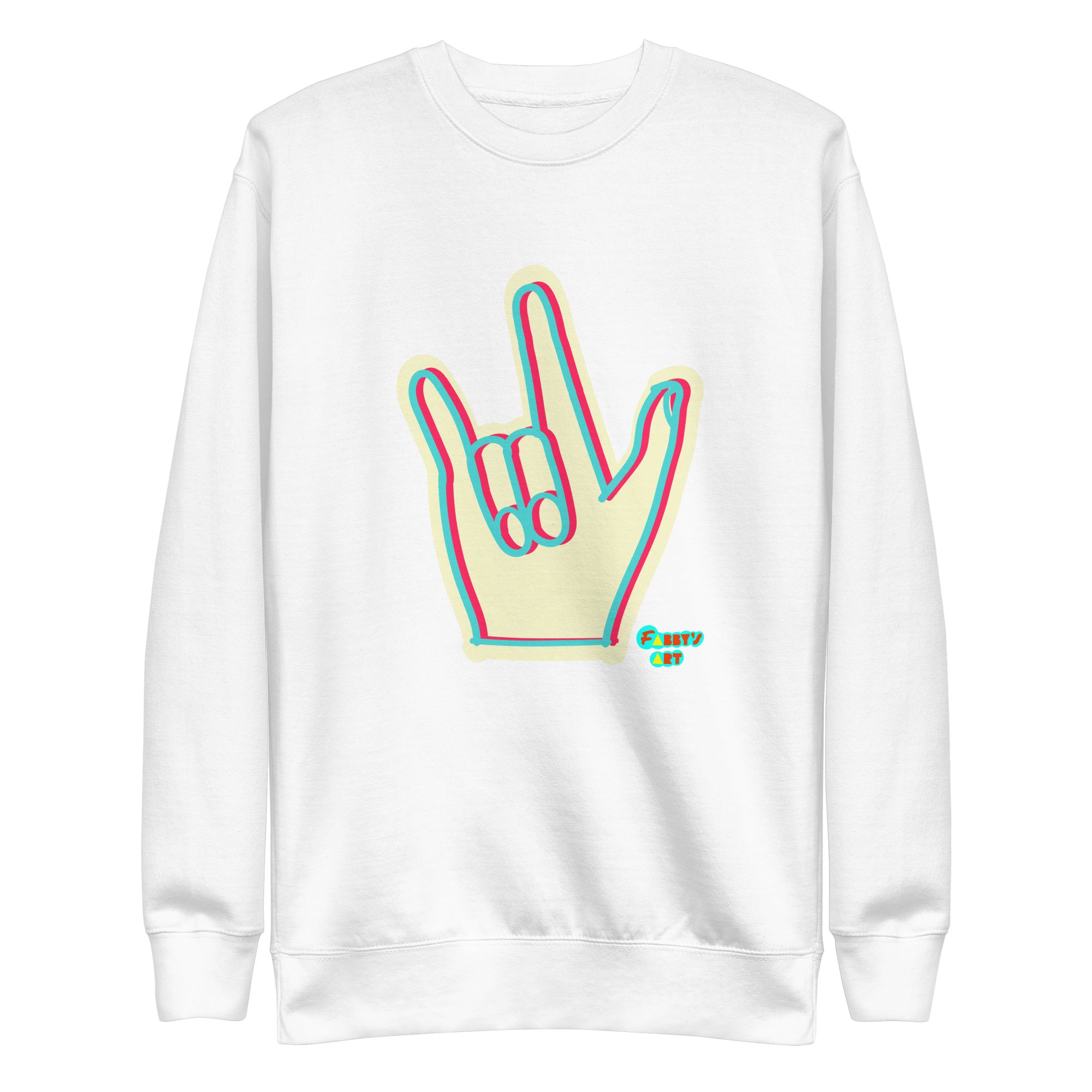 I love you sign language, Unisex Premium Sweatshirt