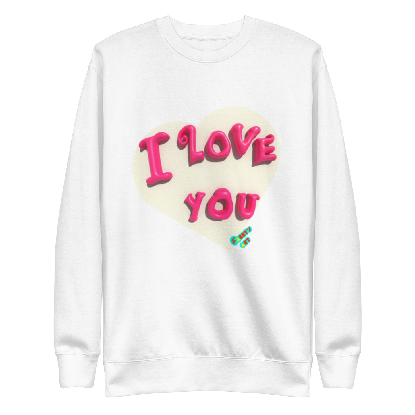 I love you heart, Unisex Premium Sweatshirt