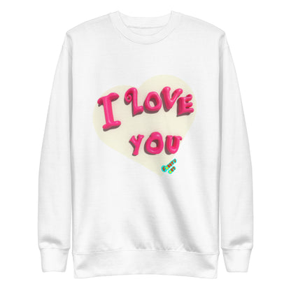 I love you heart, Unisex Premium Sweatshirt