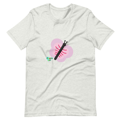 Pink butterfly Unisex t-shirt