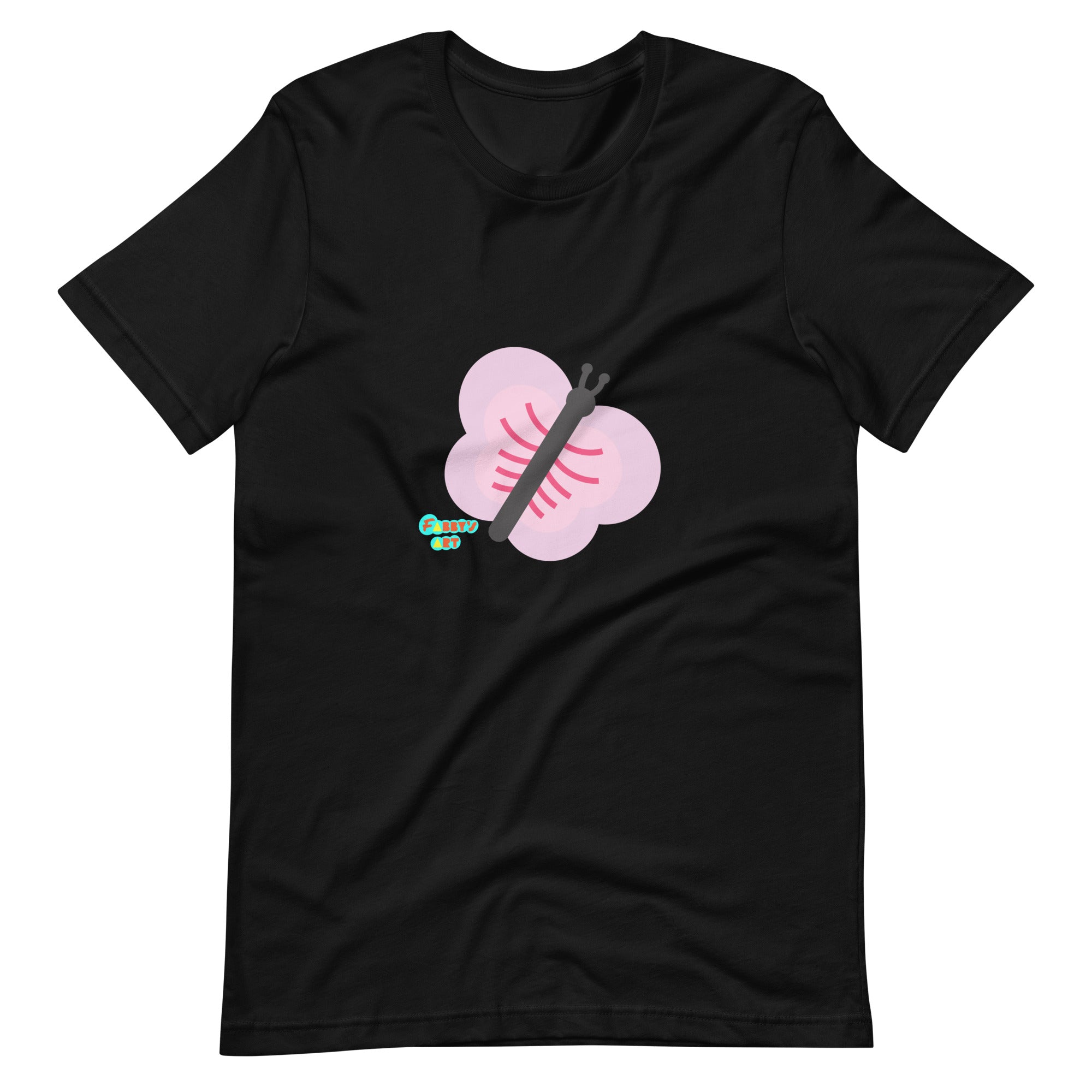 Pink butterfly Unisex t-shirt