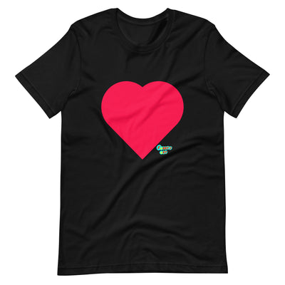 Red heart Unisex t-shirt
