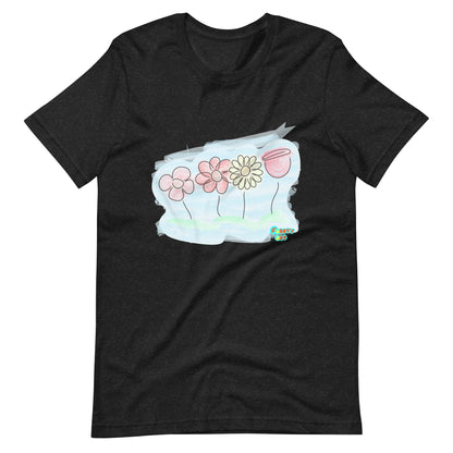 Buying myself four flowers Unisex t-shirt