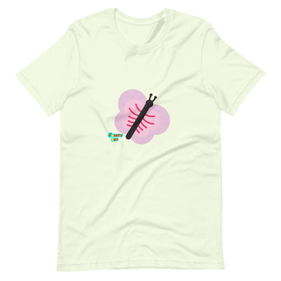 Pink butterfly Unisex t-shirt