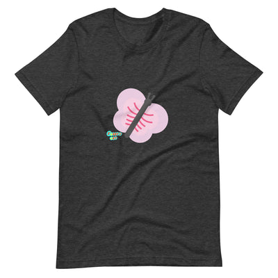 Pink butterfly Unisex t-shirt