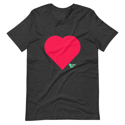 Red heart Unisex t-shirt