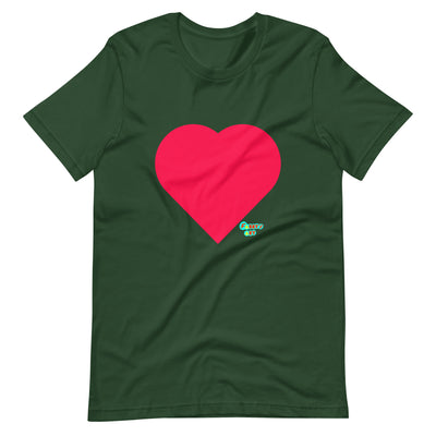 Red heart Unisex t-shirt