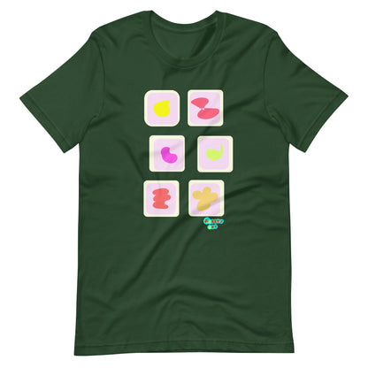 Pink squares in motion Unisex t-shirt