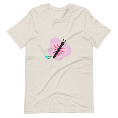 Pink butterfly Unisex t-shirt