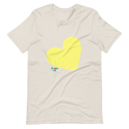 Yellow heart Unisex t-shirt