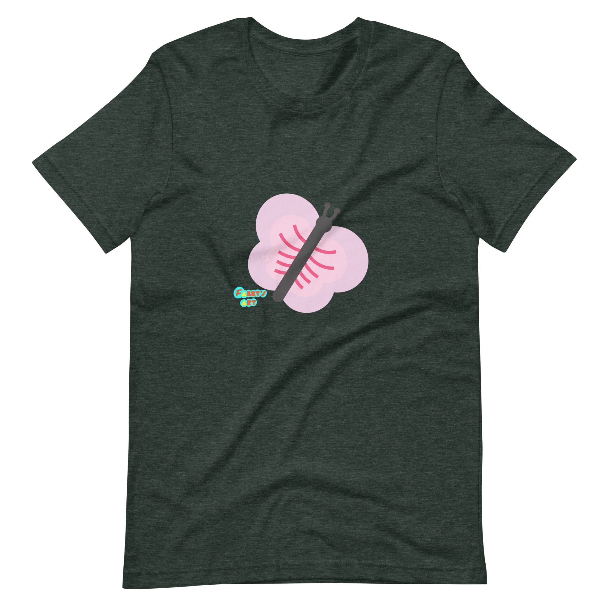 Pink butterfly Unisex t-shirt