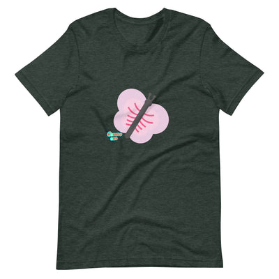 Pink butterfly Unisex t-shirt
