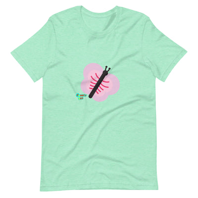 Pink butterfly Unisex t-shirt