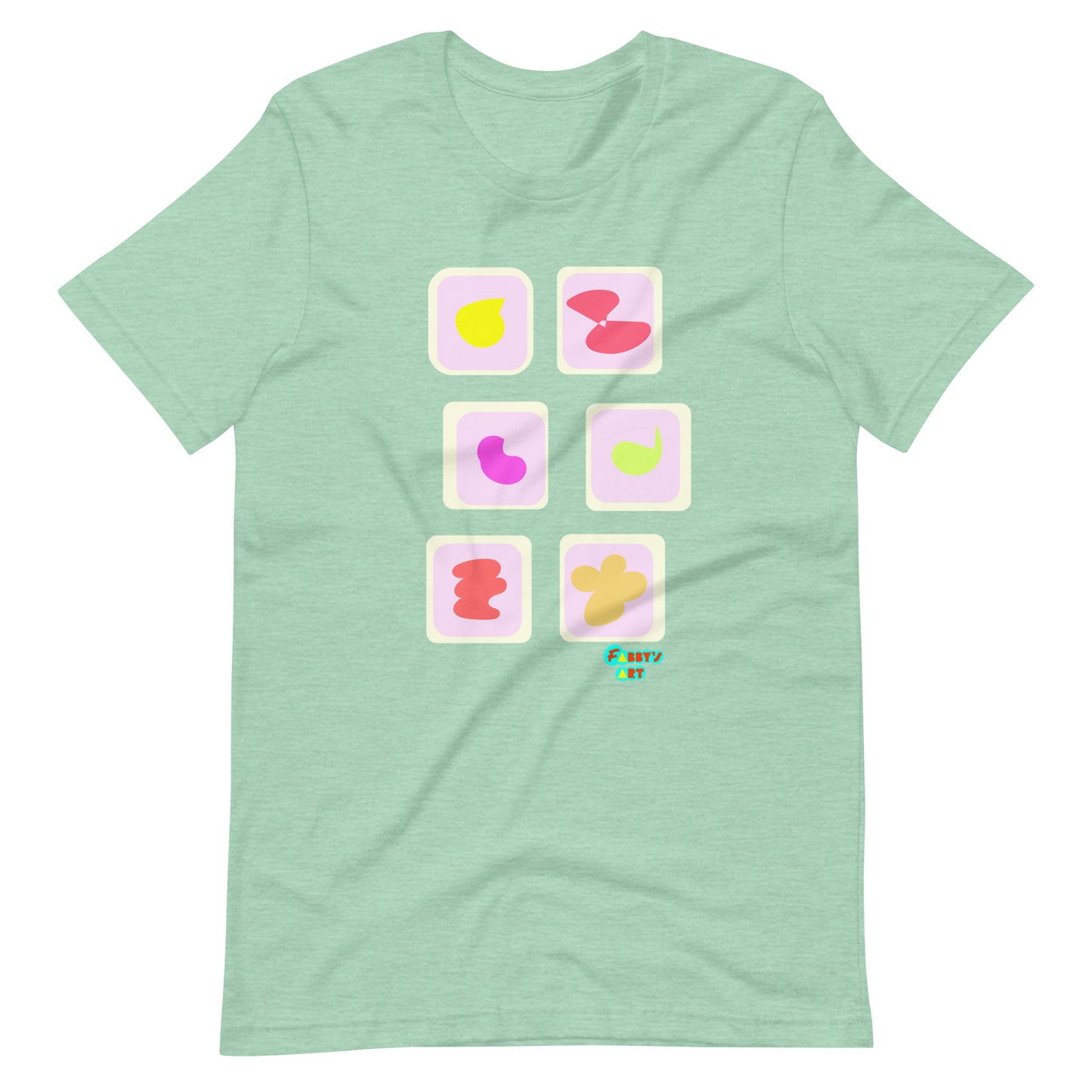 Pink squares in motion Unisex t-shirt