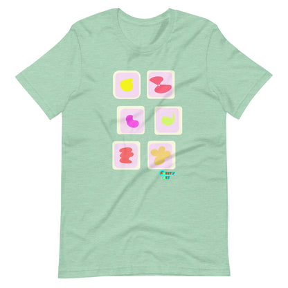 Pink squares in motion Unisex t-shirt