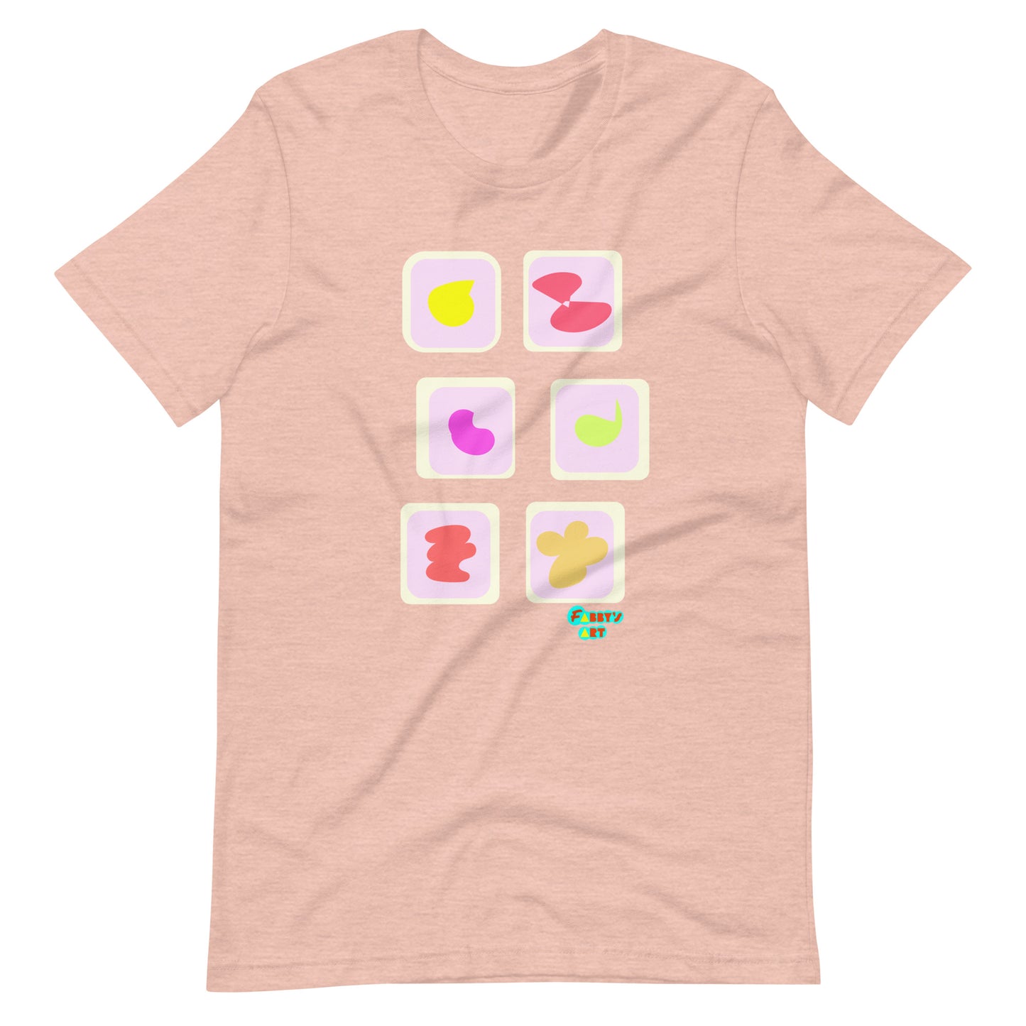 Pink squares in motion Unisex t-shirt