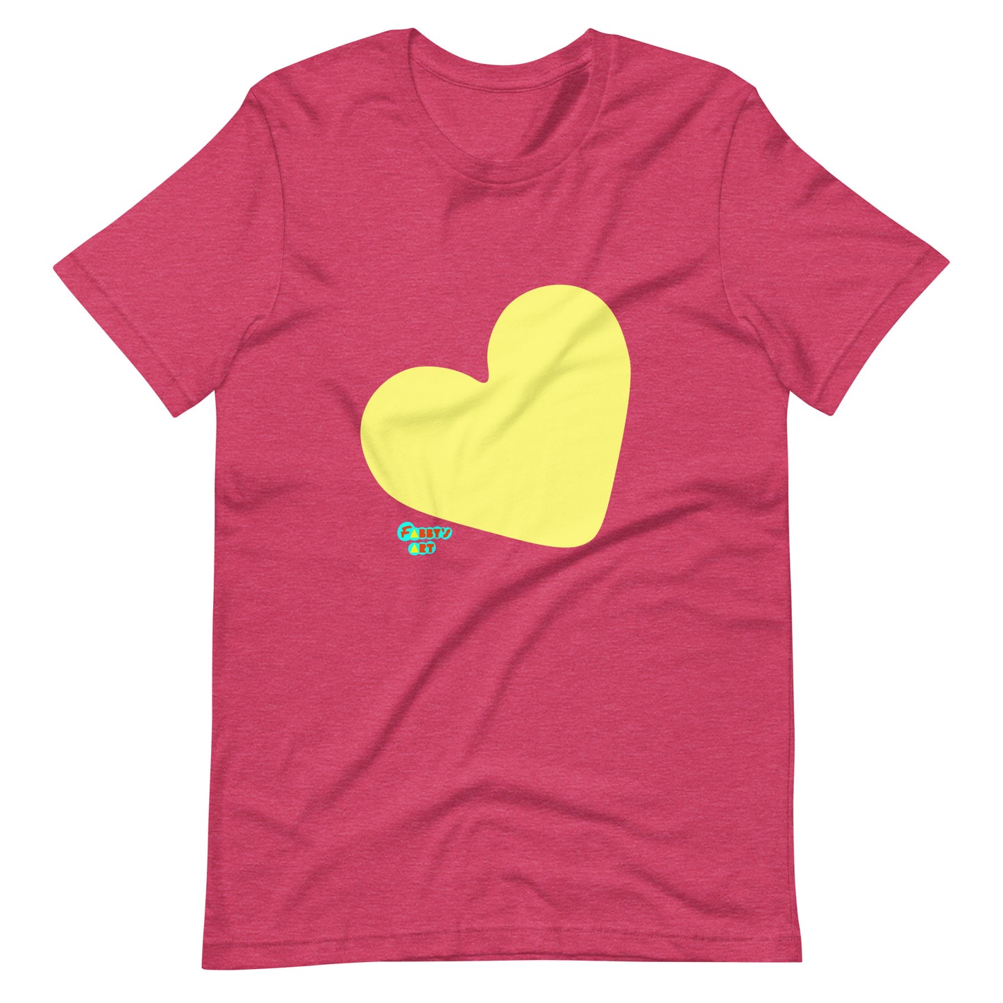 Yellow heart Unisex t-shirt