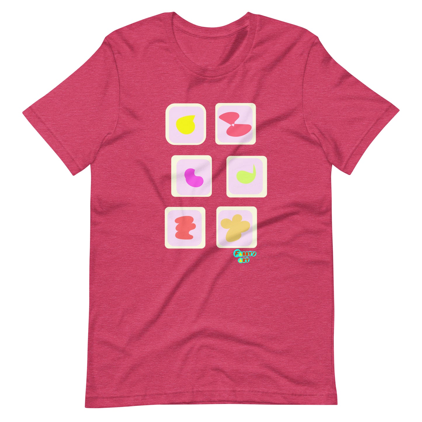 Pink squares in motion Unisex t-shirt