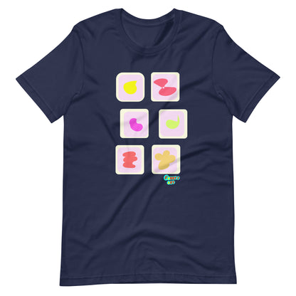 Pink squares in motion Unisex t-shirt