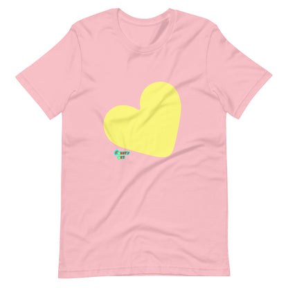 Yellow heart Unisex t-shirt