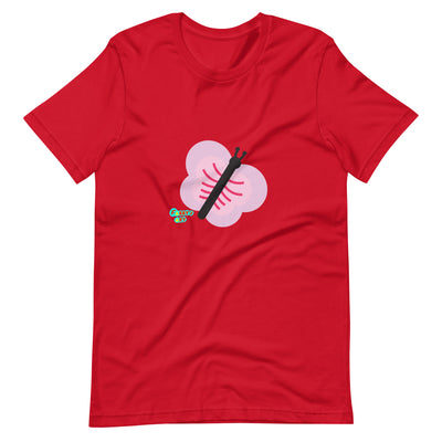 Pink butterfly Unisex t-shirt