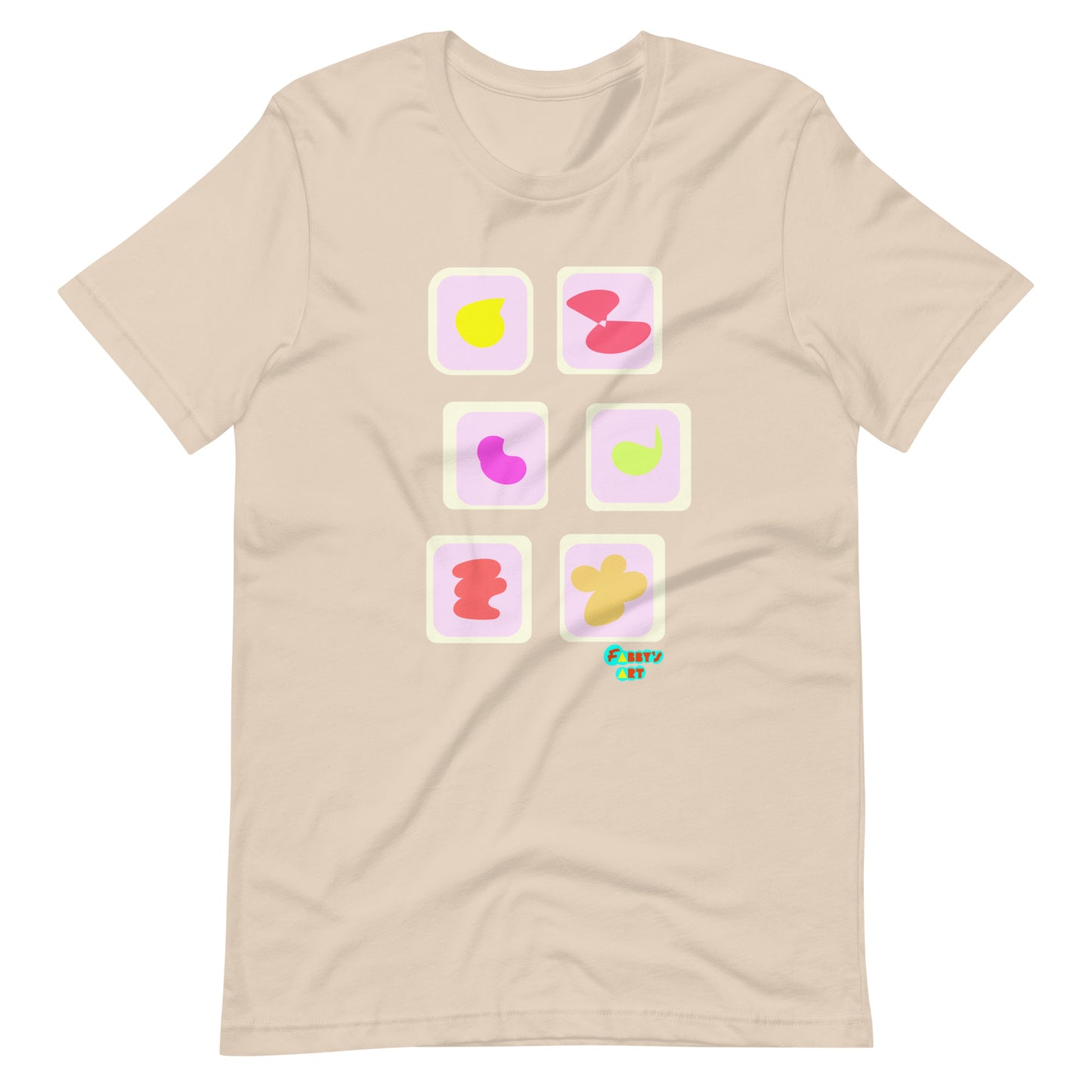 Pink squares in motion Unisex t-shirt