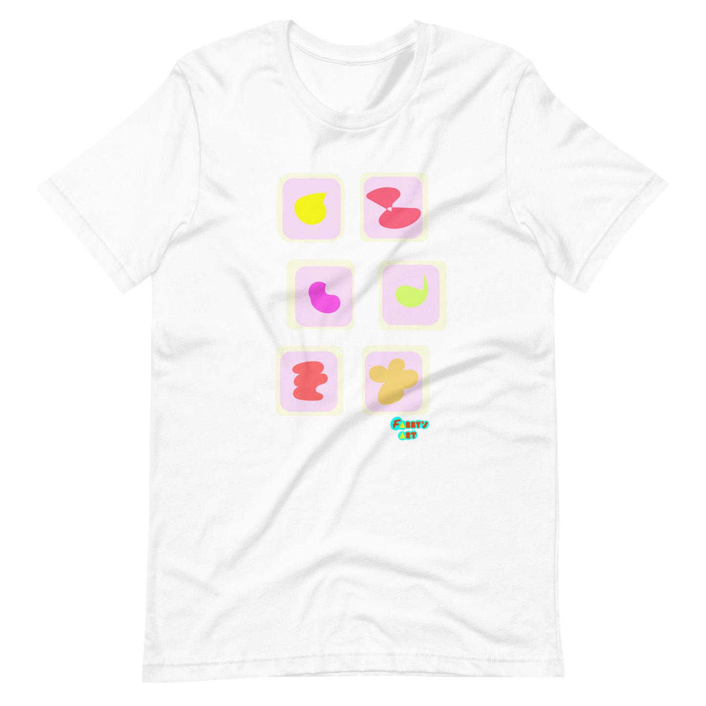 Pink squares in motion Unisex t-shirt